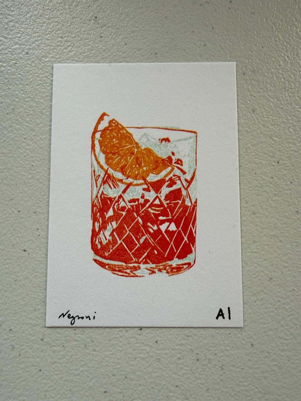 Ana Inciardi Mini Print, Negroni